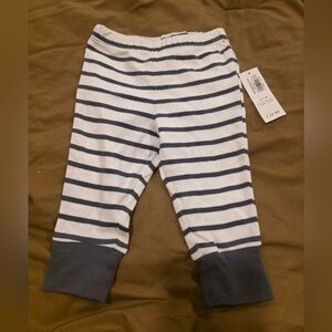 Old Navy White and Navy Striped Kids Leggings